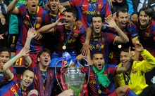 soccer lionel messi champions fc barcelona wembley david villa andres iniesta dani alves sergio busq Wallpaper